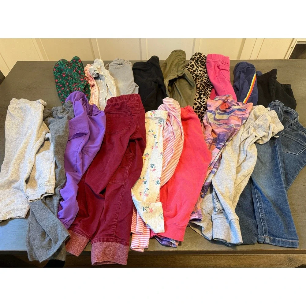 Toddler Girls Clothing Lot 25+ Pieces Tops Pants Pajamas size 4T